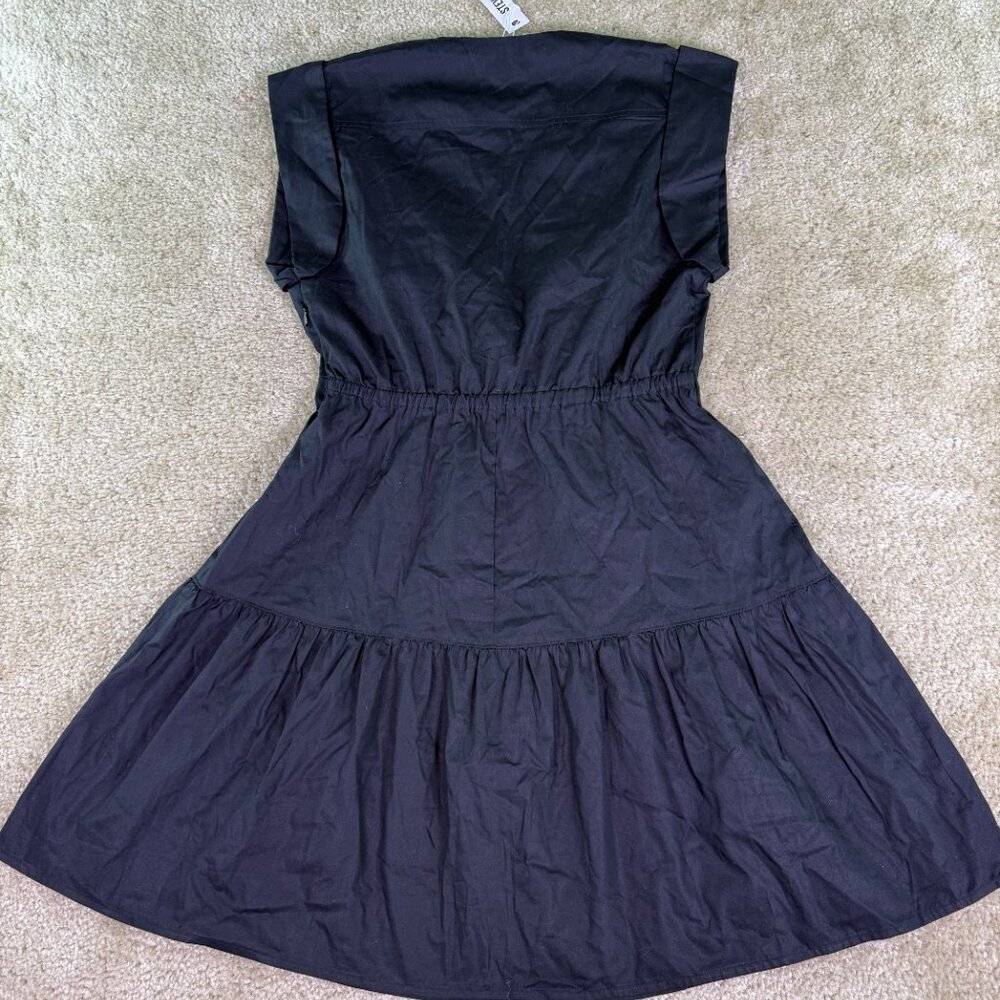 Steve Madden Women's Elastic Waist Sleeveless Mini Dress Size S Black NWT F001 - Picture 6 of 10